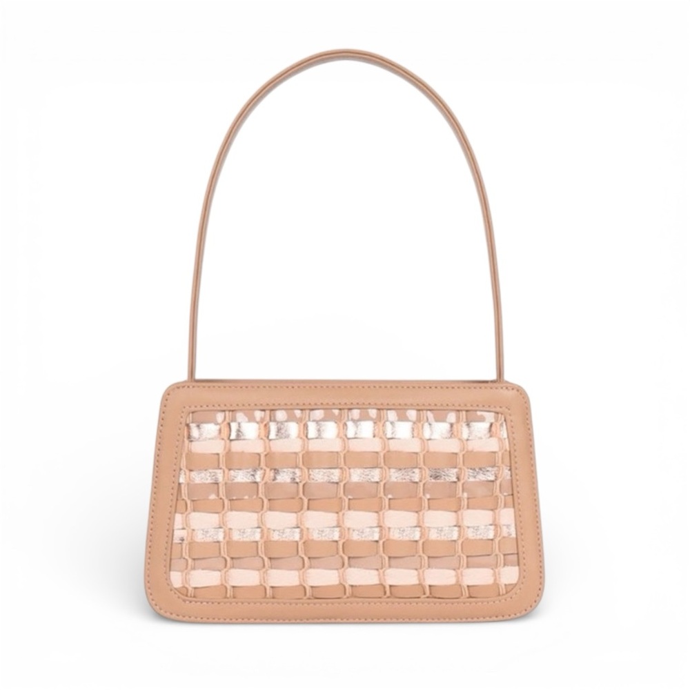 Like New CARA BENEVENIA Baguette Cappuccino Shoulder Bag
